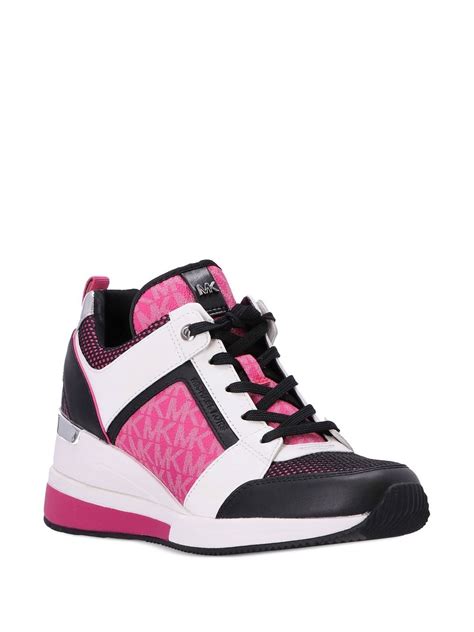 michael kors pink slip on sneakers|michael kors platform sneakers.